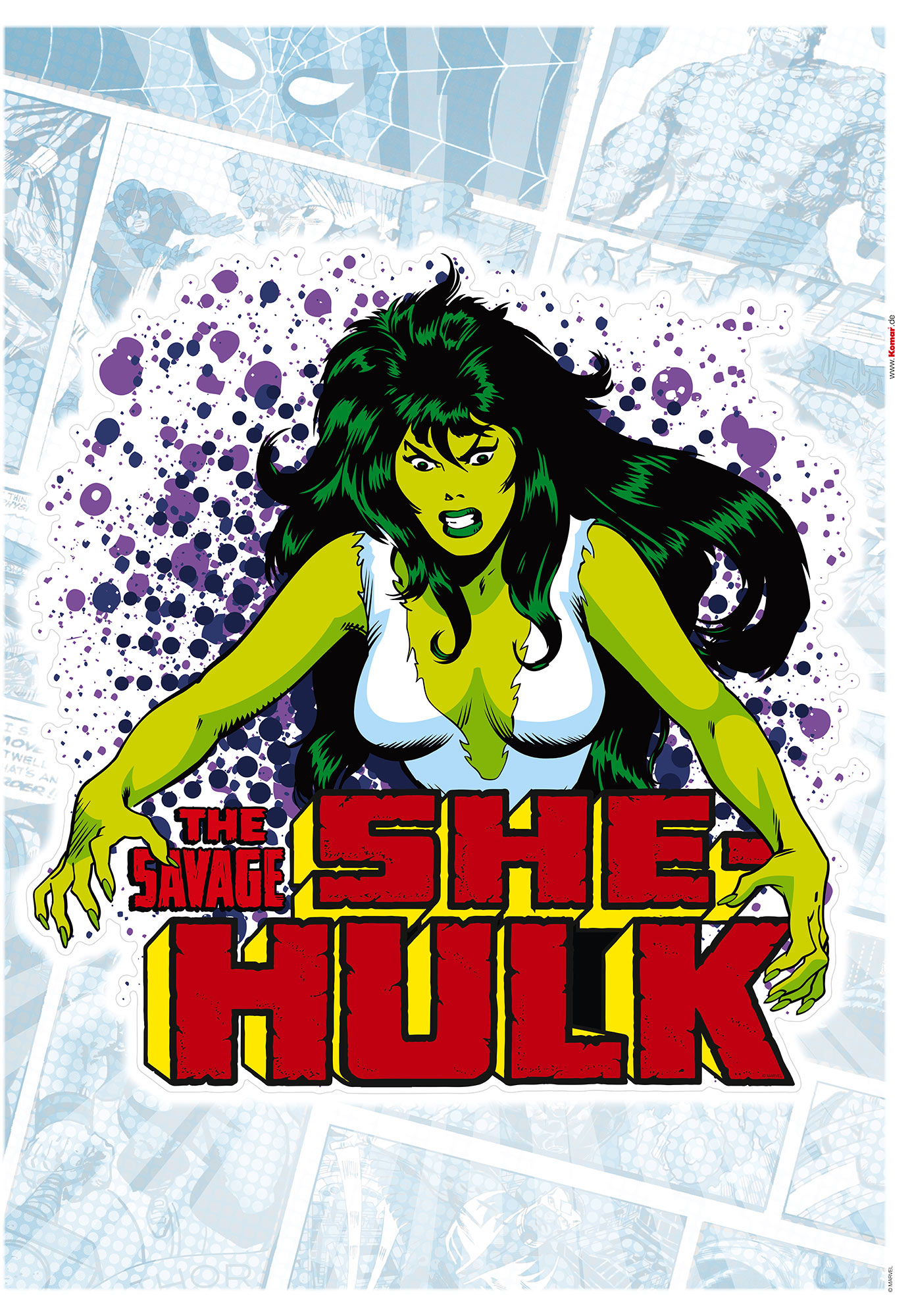She-Hulk Comic Classic | Kinderzimmer-Wandtattoos