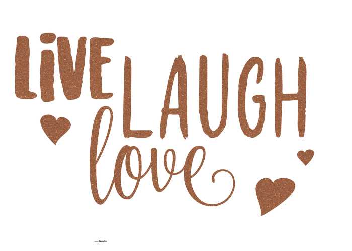 Wandtattoo Live Laugh Love