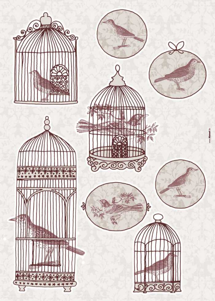 Wandtattoo Bird Cage