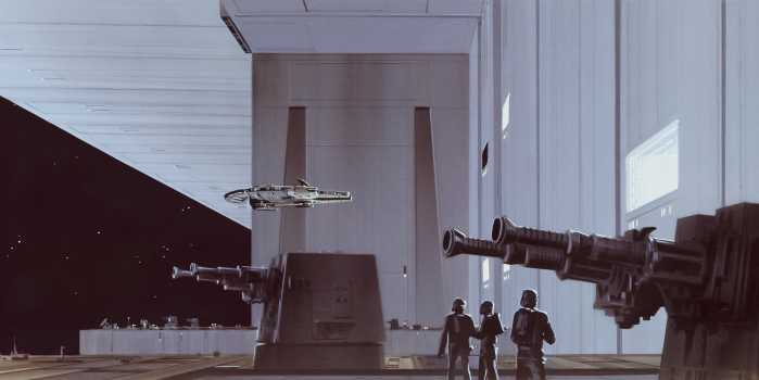 Digitaldrucktapete Star Wars Classic RMQ Death Star Hangar