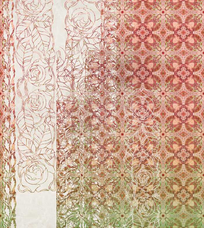 Digitaldrucktapete Art Nouveau Rouge
