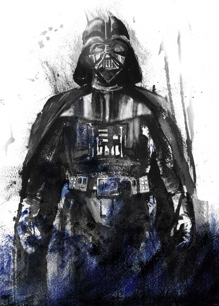 Digitaldrucktapete Star Wars Watercolor Vader