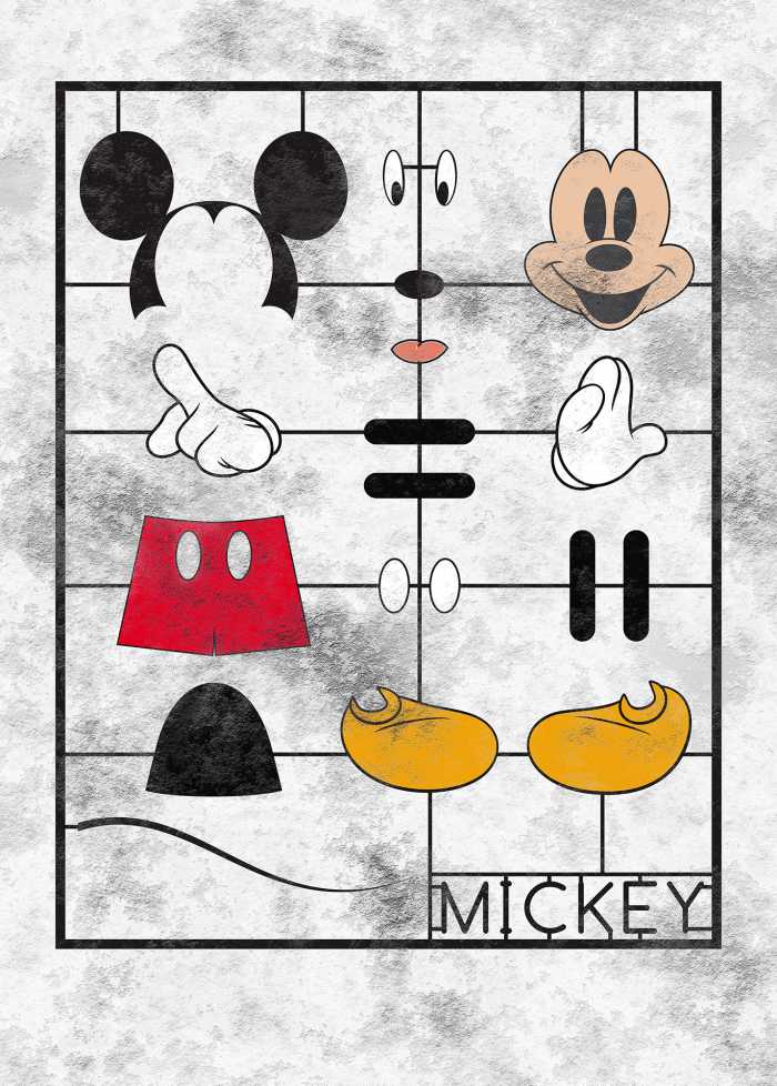 Digitaldrucktapete Mickey Kit
