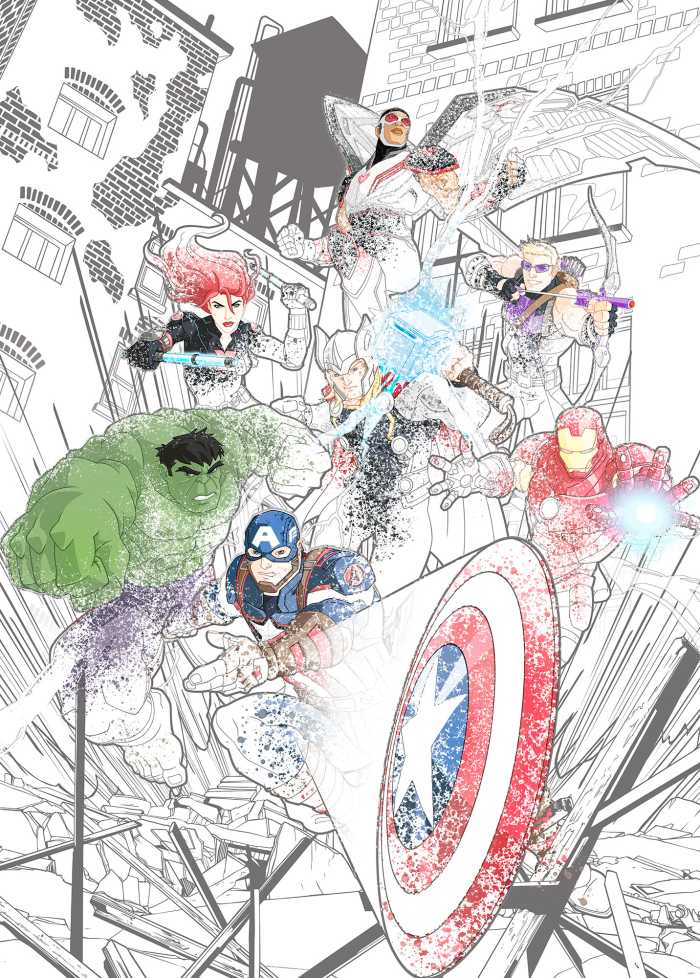 Digitaldrucktapete Avengers Attack