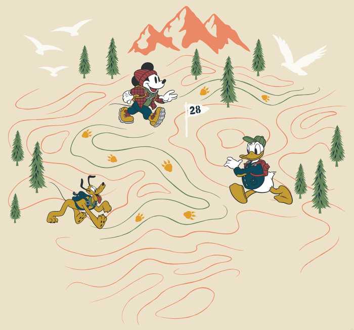 Digitaldrucktapete Mickey Meets the Mountain