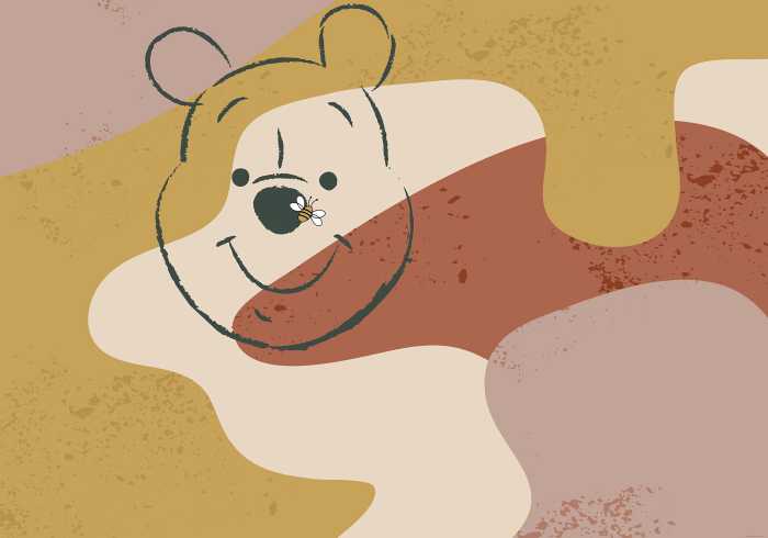 Digitaldrucktapete Winnie the Pooh Bee