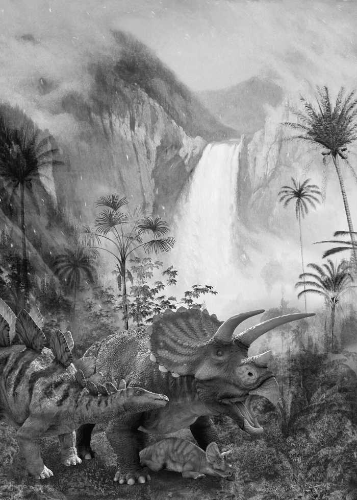 Digitaldrucktapete Jurassic Waterfall