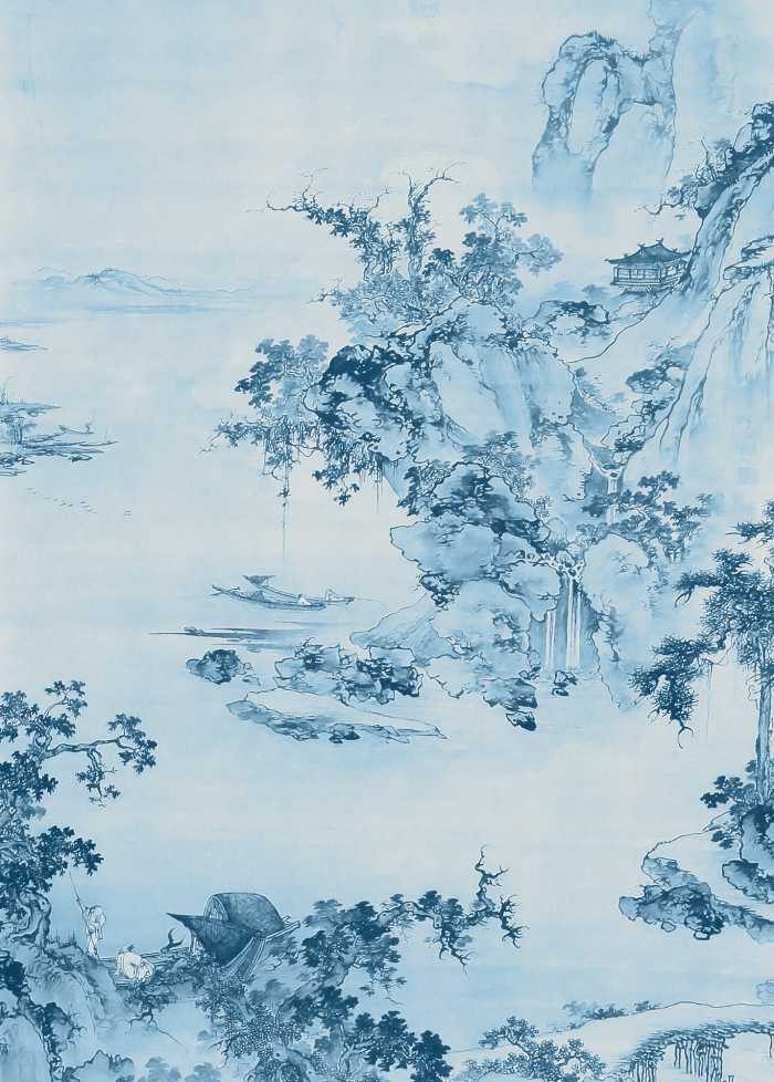 Digitaldrucktapete Blue China