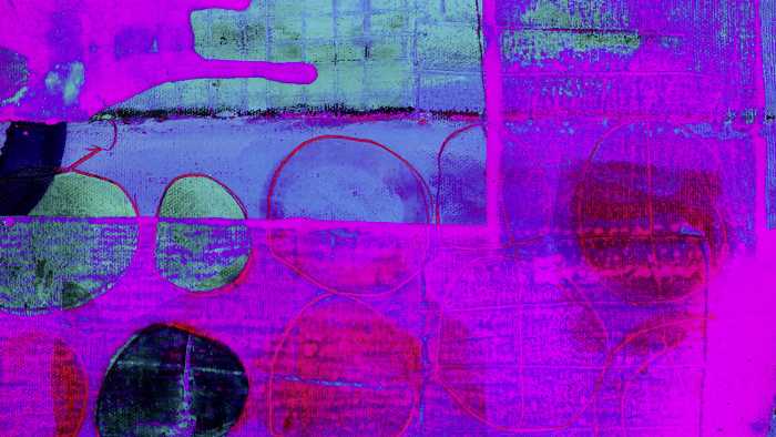Digitaldrucktapete Cells Wrapping pink-blue