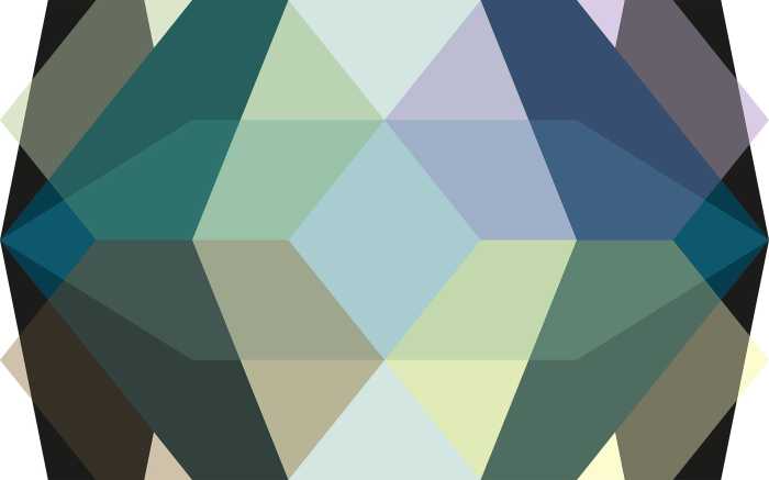 Digitaldrucktapete Gem Stone Diamond green-bleu-umbra