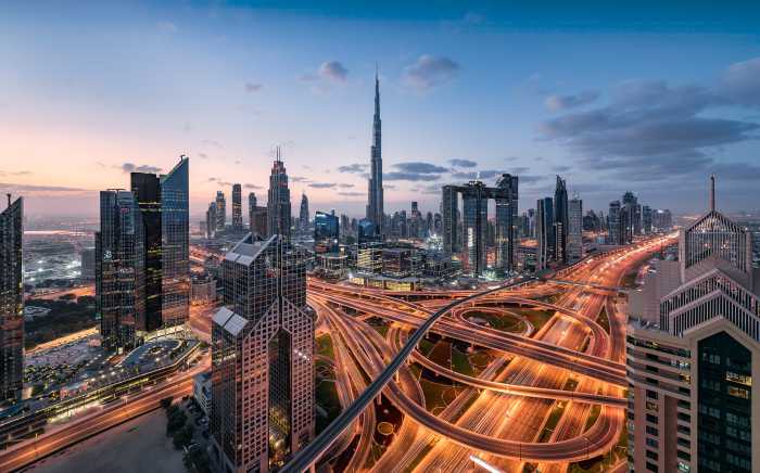 Digitaldrucktapete Lights of Dubai 
