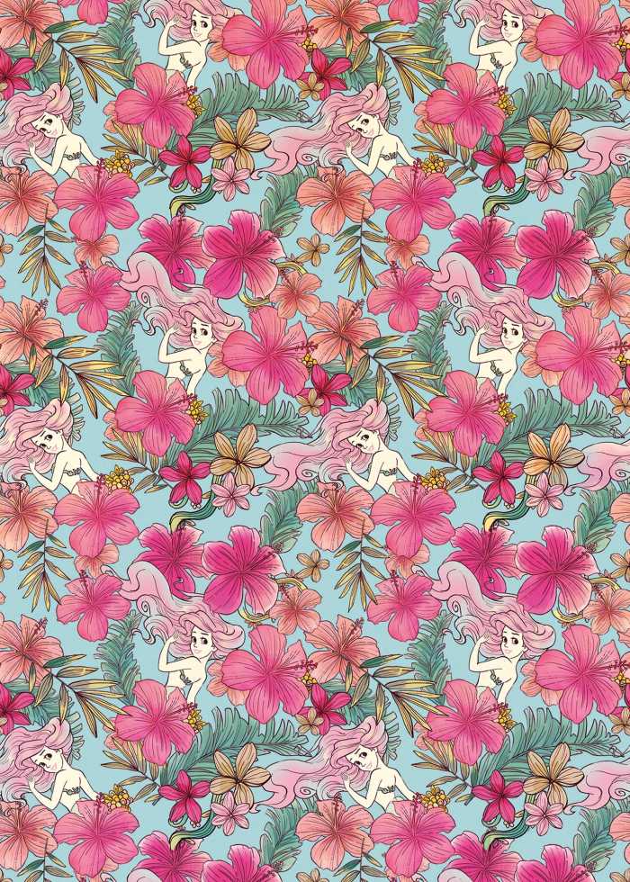 Digitaldrucktapete Ariel - Pink Flower