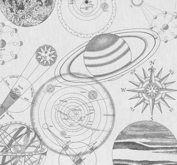 Digitaldrucktapete Cosmos Sketch