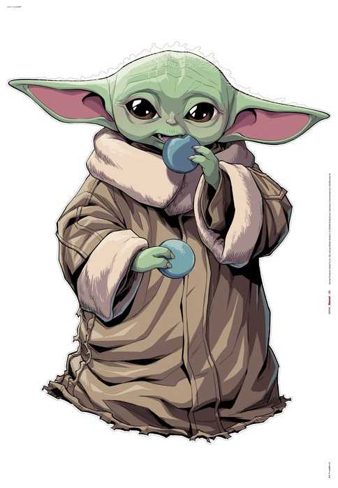 Wandsticker-Selbstklebefolie Star Wars The Mandalorian and Grogu Cookies