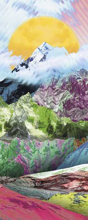 Premium Vlies Mountain Top Panel