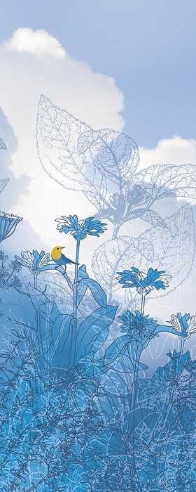 Premium Vlies Blue Sky Panel