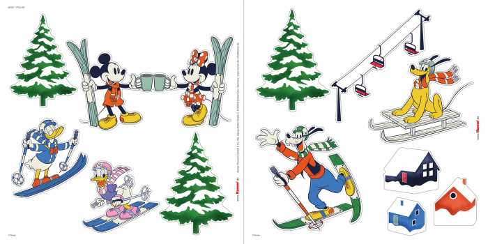 Fenstersticker-Adhäsionsfolie Disney Mickey Mouse Snowland