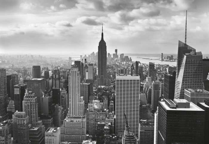 Fototapete auf Papier NYC black and white