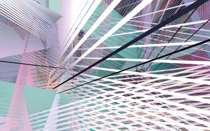 Digitaldrucktapete Space Grid Spring