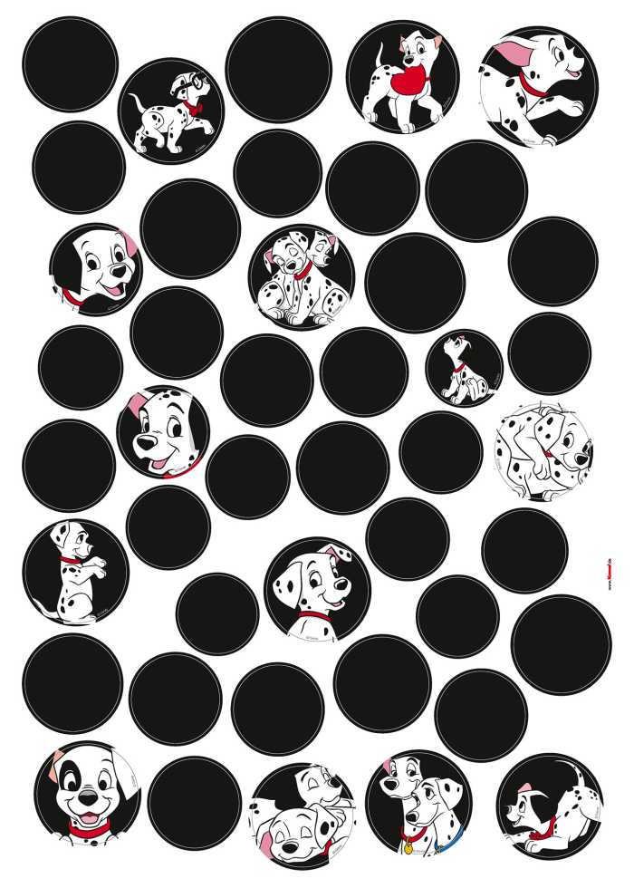 Wandtattoo 101 Dalmatiner Dots