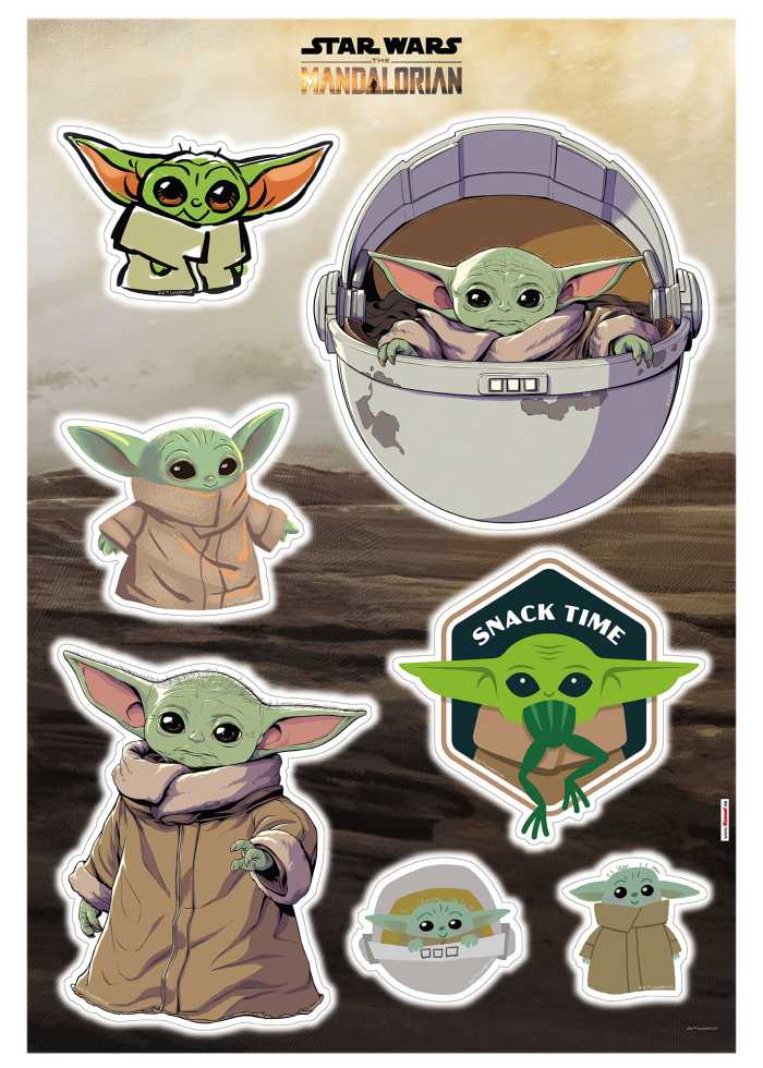 Wandtattoo Mandalorian The Child Cluster