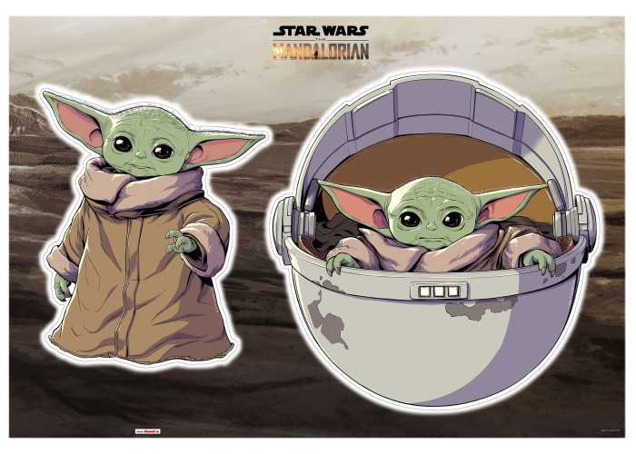 Wandtattoo Mandalorian The Child