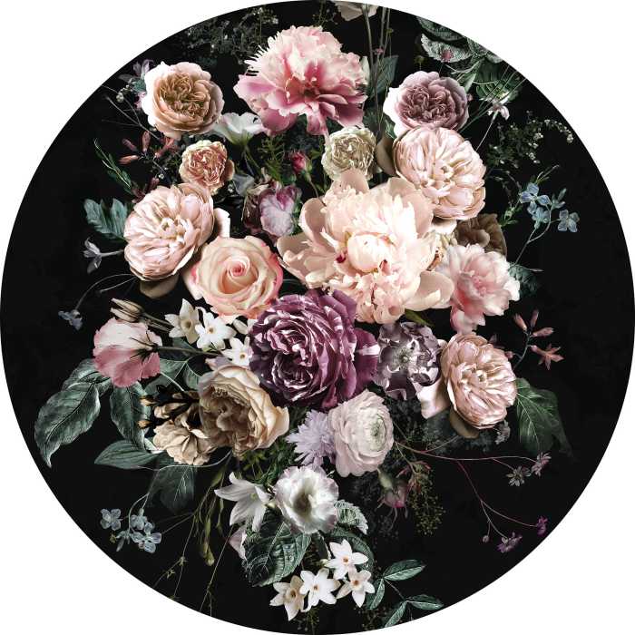 Runde Fototapete Enchanted Flowers