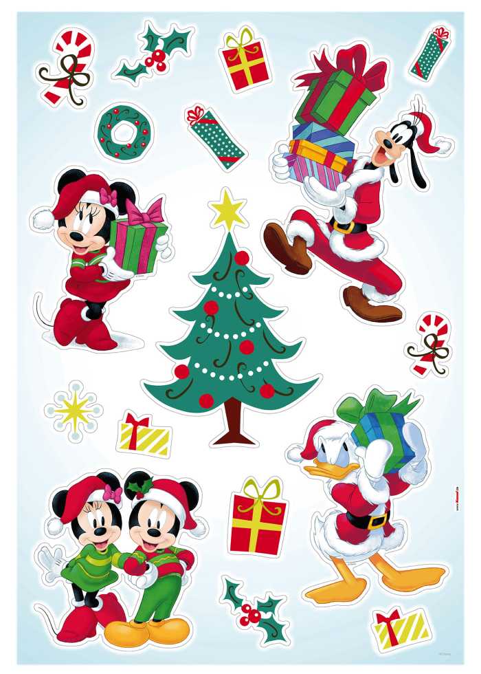 Wandtattoo Mickey Christmas Presents