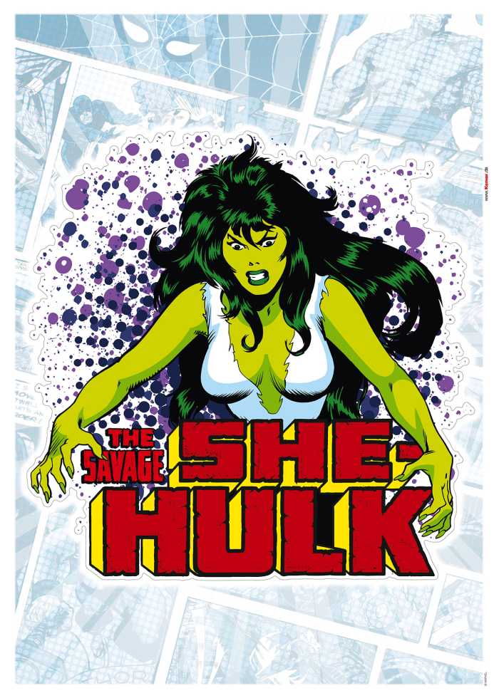 Wandtattoo She-Hulk Comic Classic