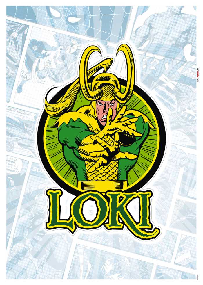 Wandtattoo Loki Comic Classic