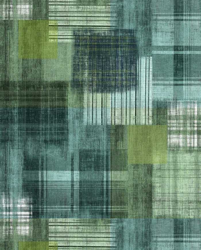 Digitaldrucktapete Patchy Plaid