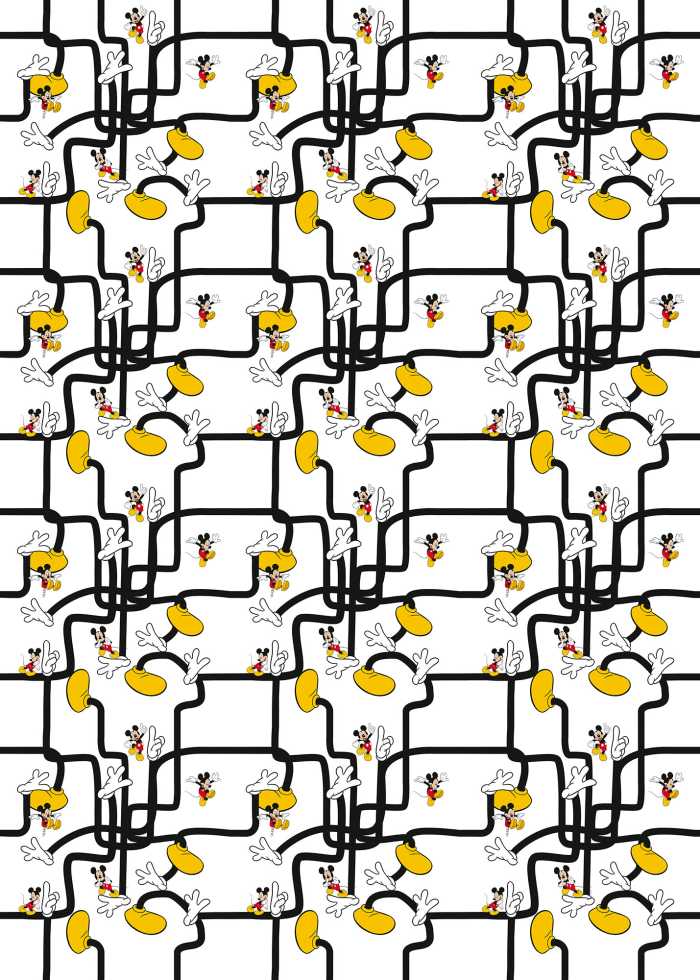 Digitaldrucktapete Mickey Mouse - Foot Labyrinth