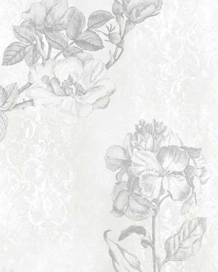 Digitaldrucktapete Baroque Grey