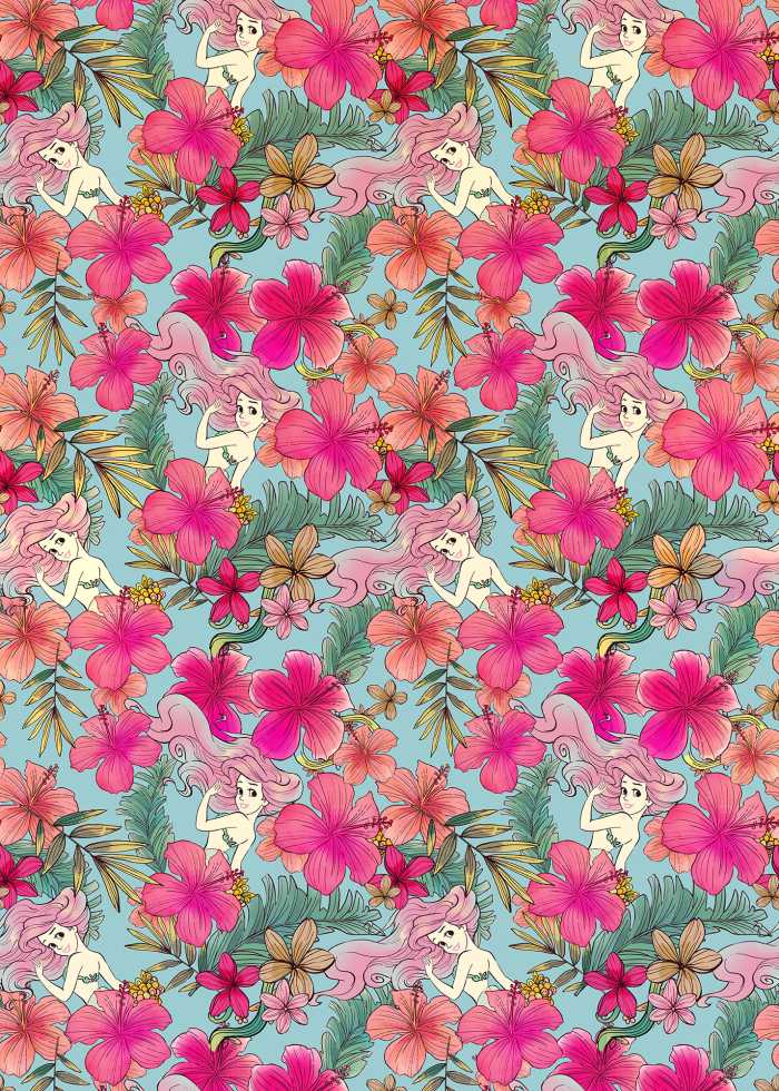 Digitaldrucktapete Ariel - Pink Flower