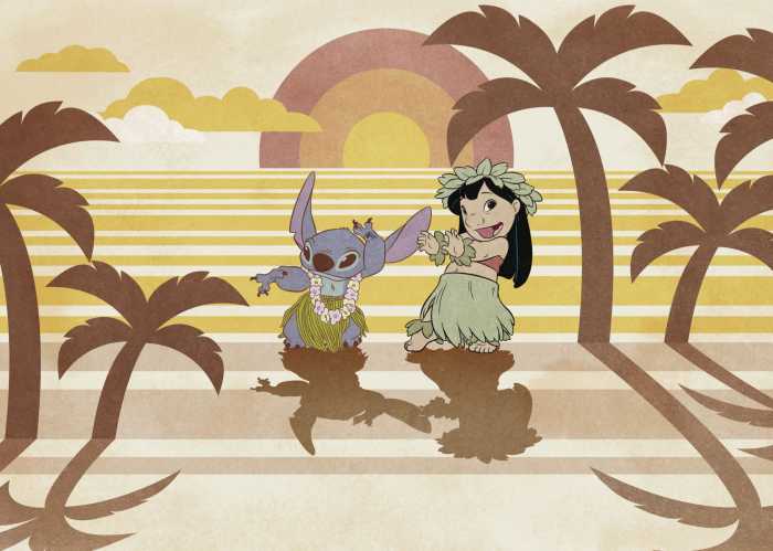Digitaldrucktapete Disney Lilo and Stitch Hula Harmony