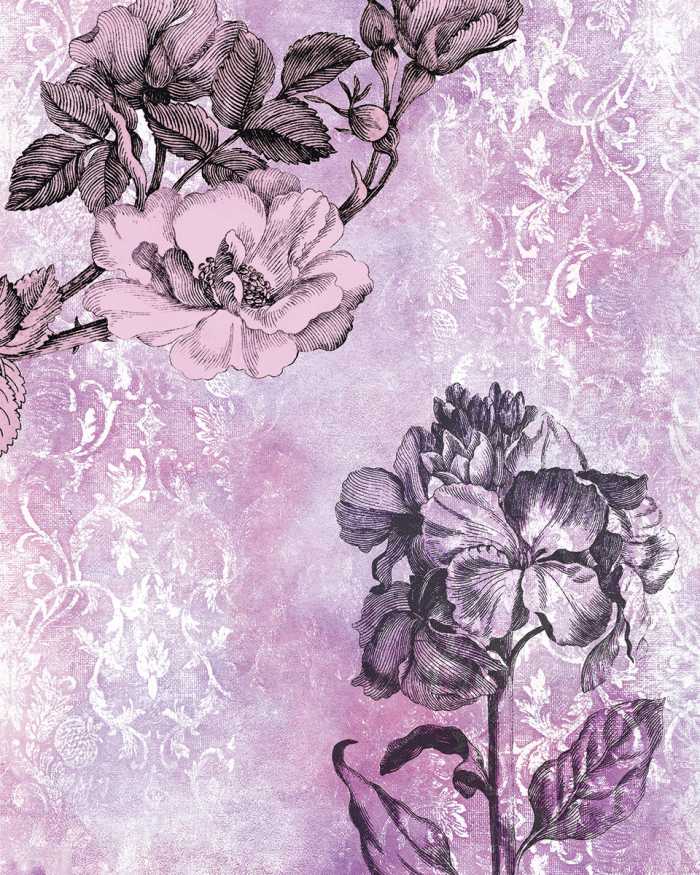 Digitaldrucktapete Baroque Pink