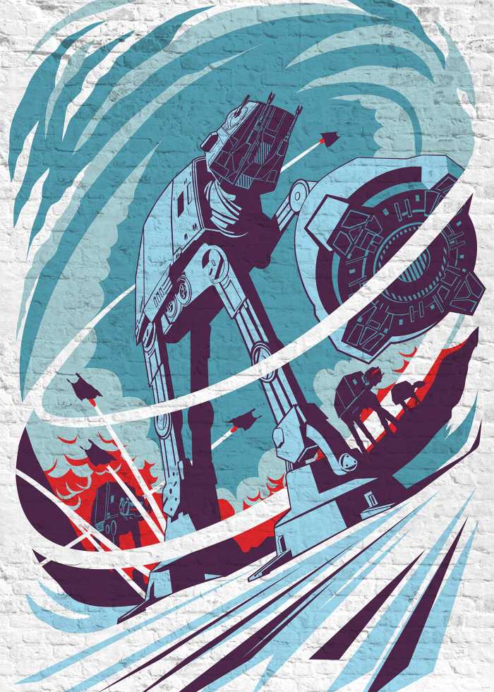 Digitaldrucktapete Star Wars Classic Concrete Hoth
