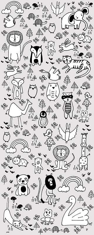 Digitaldrucktapete Scribble Park