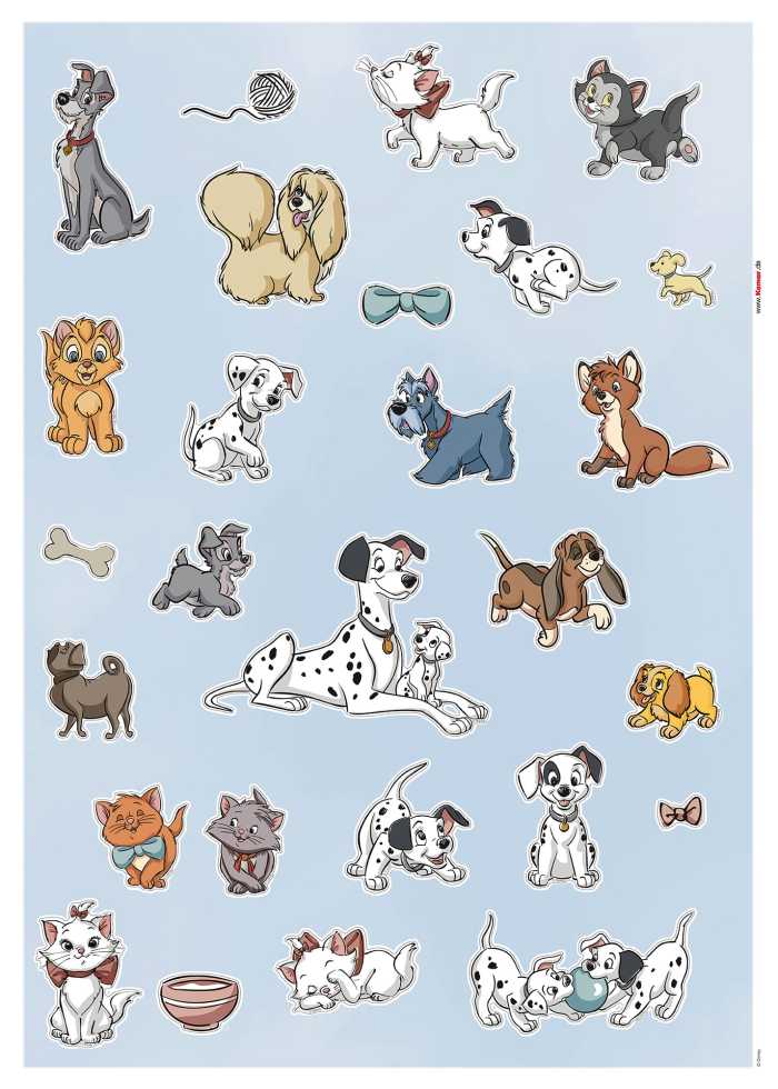 Wandtattoo Disney Cats and Dogs
