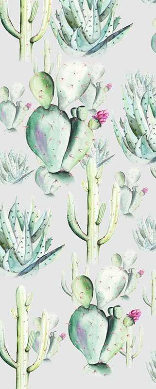 Digitaldrucktapete Cactus Grey