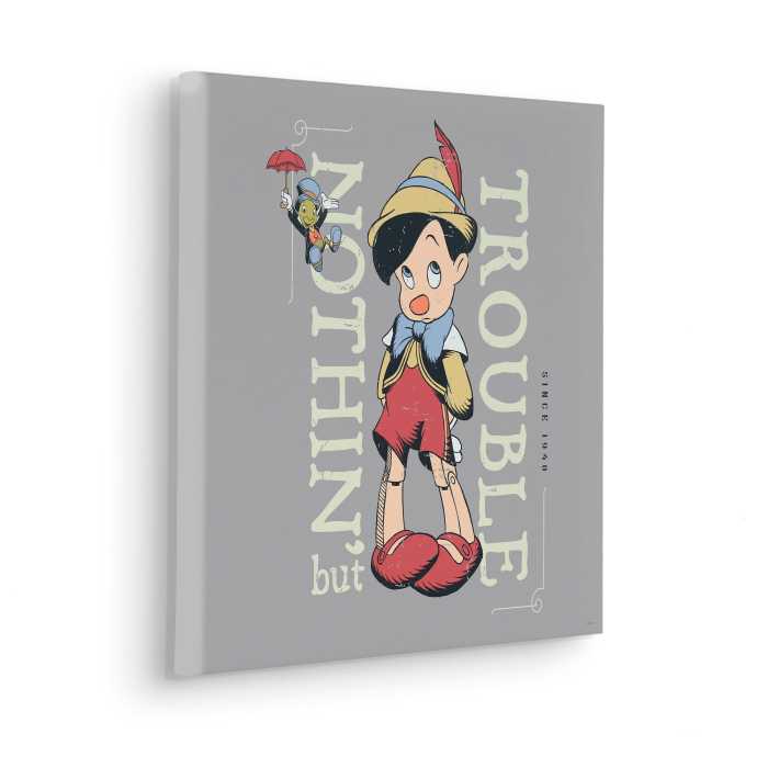 Vlies Bild auf Keilrahmen/ Echtholzrahmen Hey Pinocchio