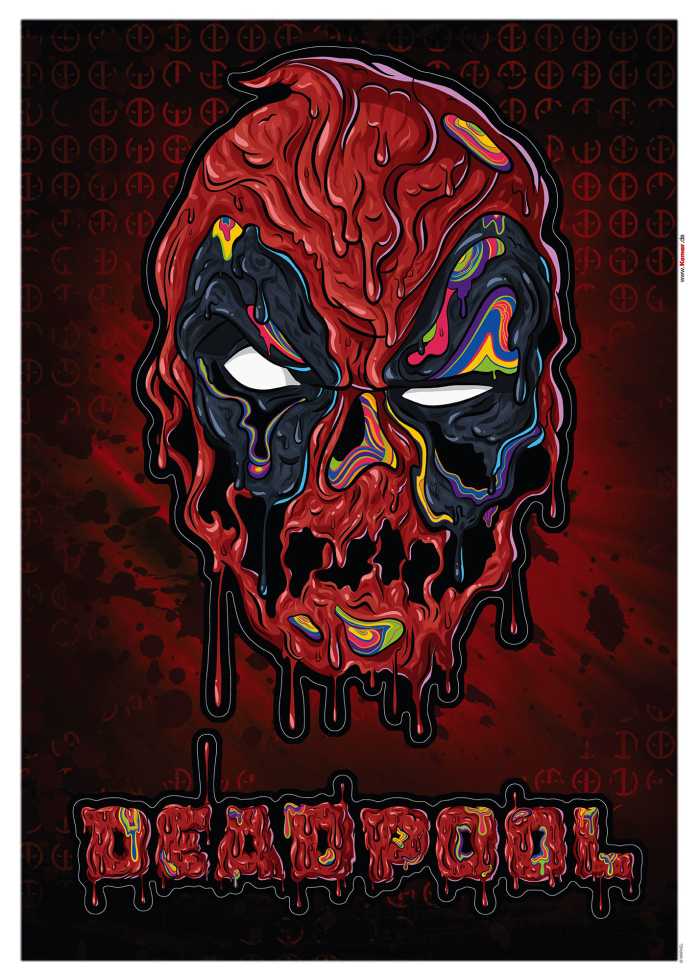 Wandtattoo Deadpool Meltpool