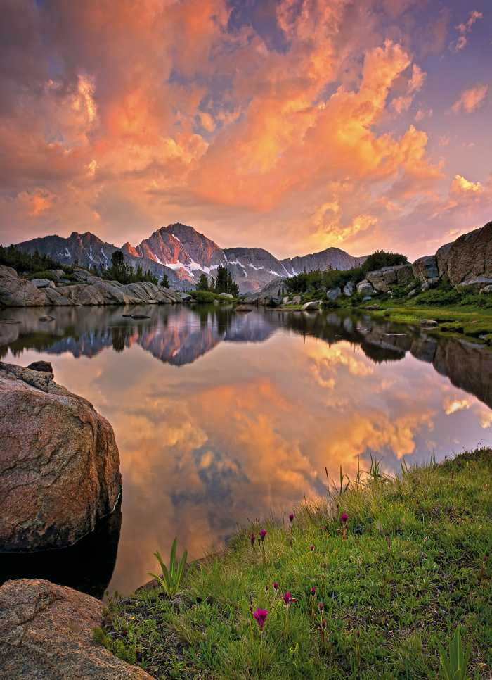 Fototapete Alpenglühen