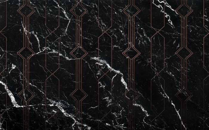 Digitaldrucktapete Marble Black
