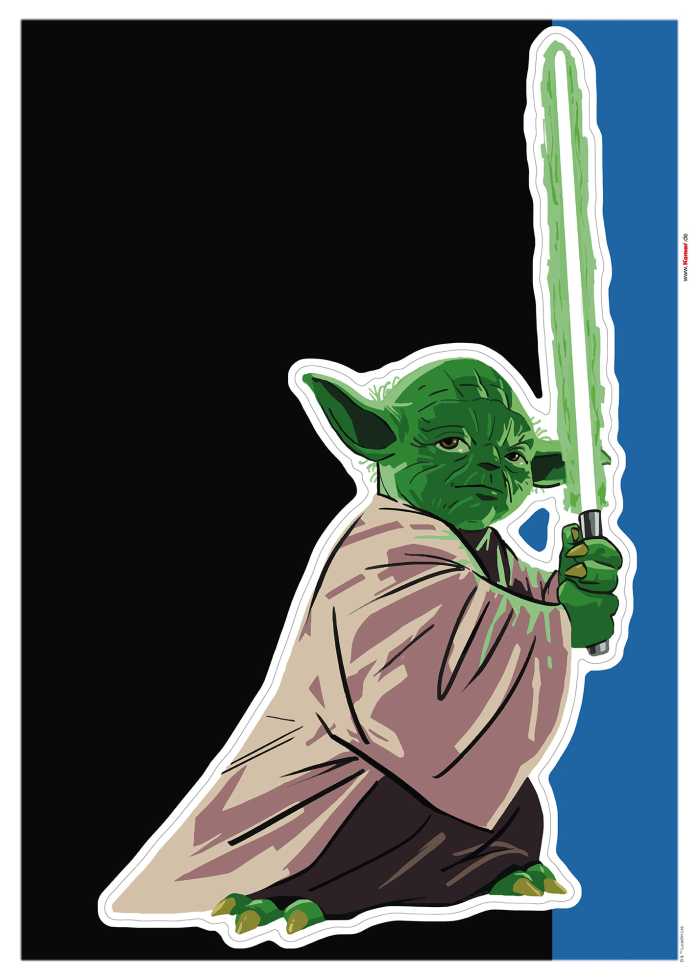 Wandtattoo Star Wars Yoda training Session
