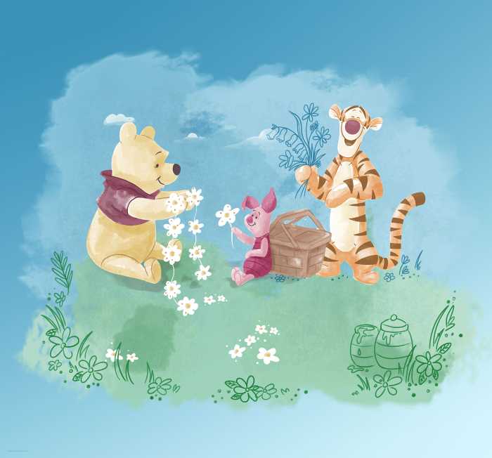 Digitaldrucktapete Winnie the Pooh Picnic