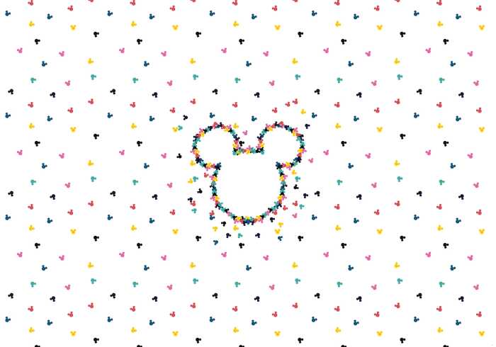Digitaldrucktapete Mickey Heads-Up