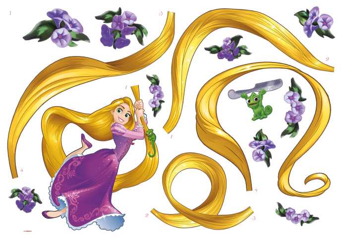 Wandtattoo Rapunzel