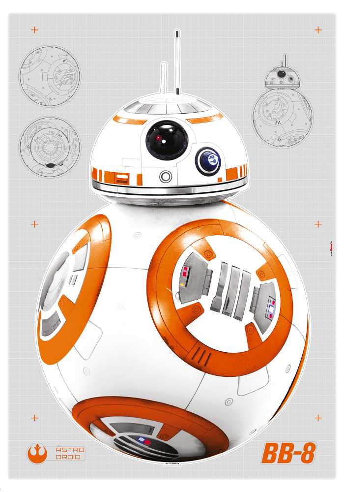 Wandtattoo Star Wars BB-8