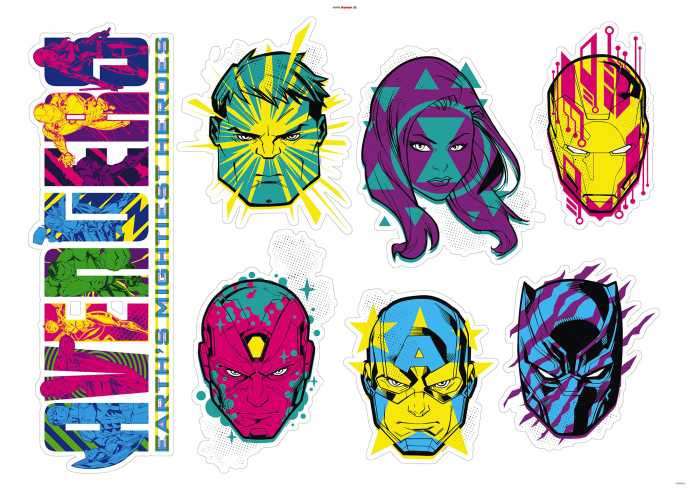 Wandtattoo Avengers Mightiest Heroes